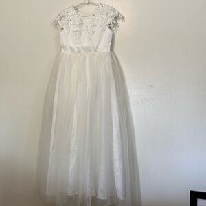 Bow Dream stunning diamond 3d flowers tool and removable bow dress